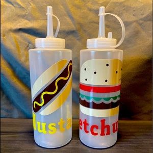 Ketchup and Mustard bottles
